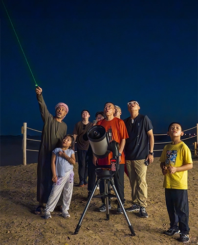 Stargazing with Telescope